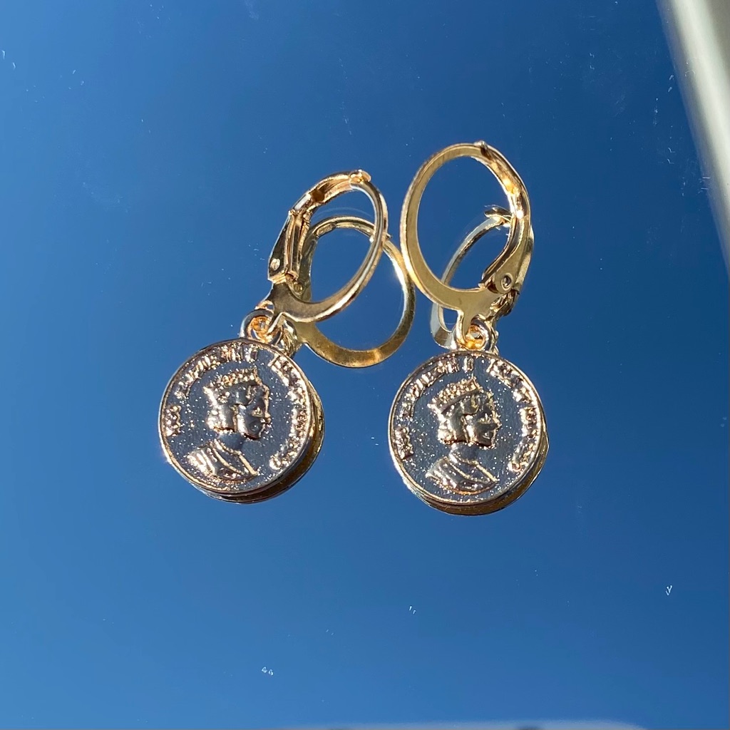 Gold Penny Earrings